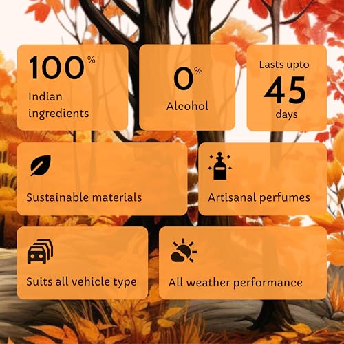 Image of KOOJI Sprinkle - Car & Home Perfumes - Maple Grove 30 ML | Premium Freshener - Maple Syrup, Vanilla, Cedarwood & Cinnamon Blend | Natural & Vegan Ingredients | Long-Lasting Aroma - Up to 60 Days