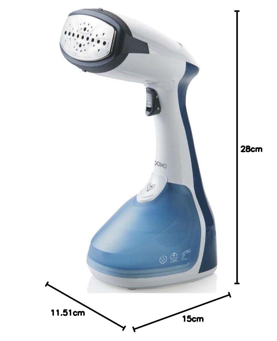 Domo DO7056S Bekleidungsdämpfer Dampfbürste, Blau-weiß