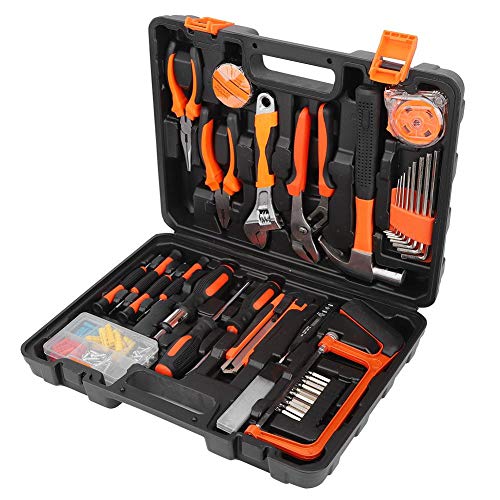 Preisvergleich Produktbild NATRUSS Haushalt mit Aufbewahrungskoffer Handwerkzeugsatz Schraubwerkzeugsatz, Schraubenschlüssel Schraubbits Kunststoff Haushaltswerkzeugsatz, für den Haushalt