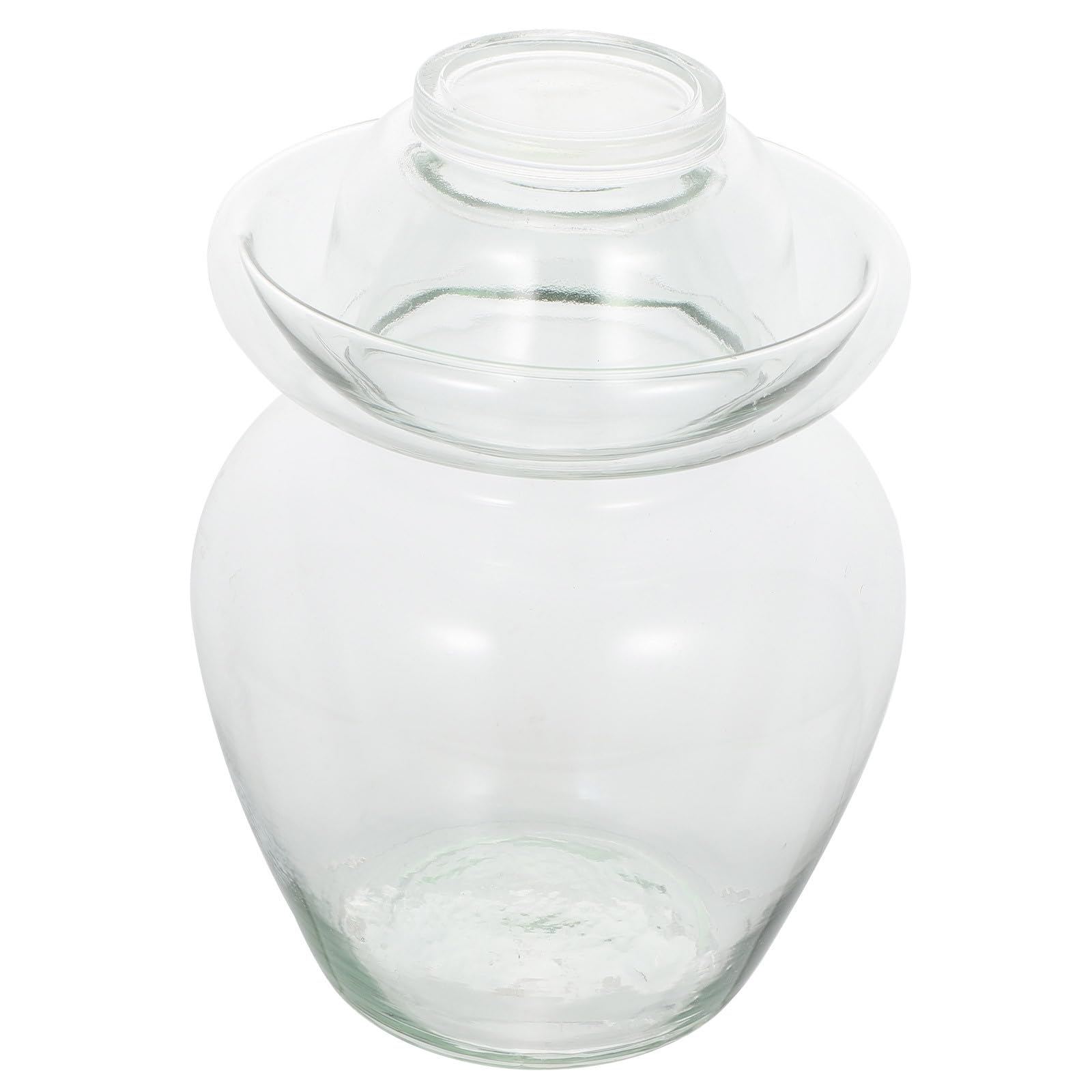 Barattolo per Sottaceti Domestico in Vetro Spesso 5 Kg, Barattolo di Stoccaggio Ermetico Trasparente, Vaso Fermentatore per Conserve Alimentari da Cucina