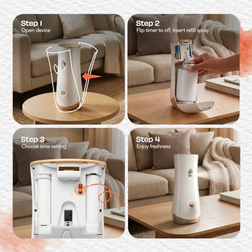 Glade Automatic Spray Air Freshener Kit, Hawaiian Breeze, Holder +2 Refills | 6.2 oz Each, Includes Holder and 2 Refills, Home and Bathroom Use, Adjustable Timed Fragrance Release, Odor Fighting - image 6