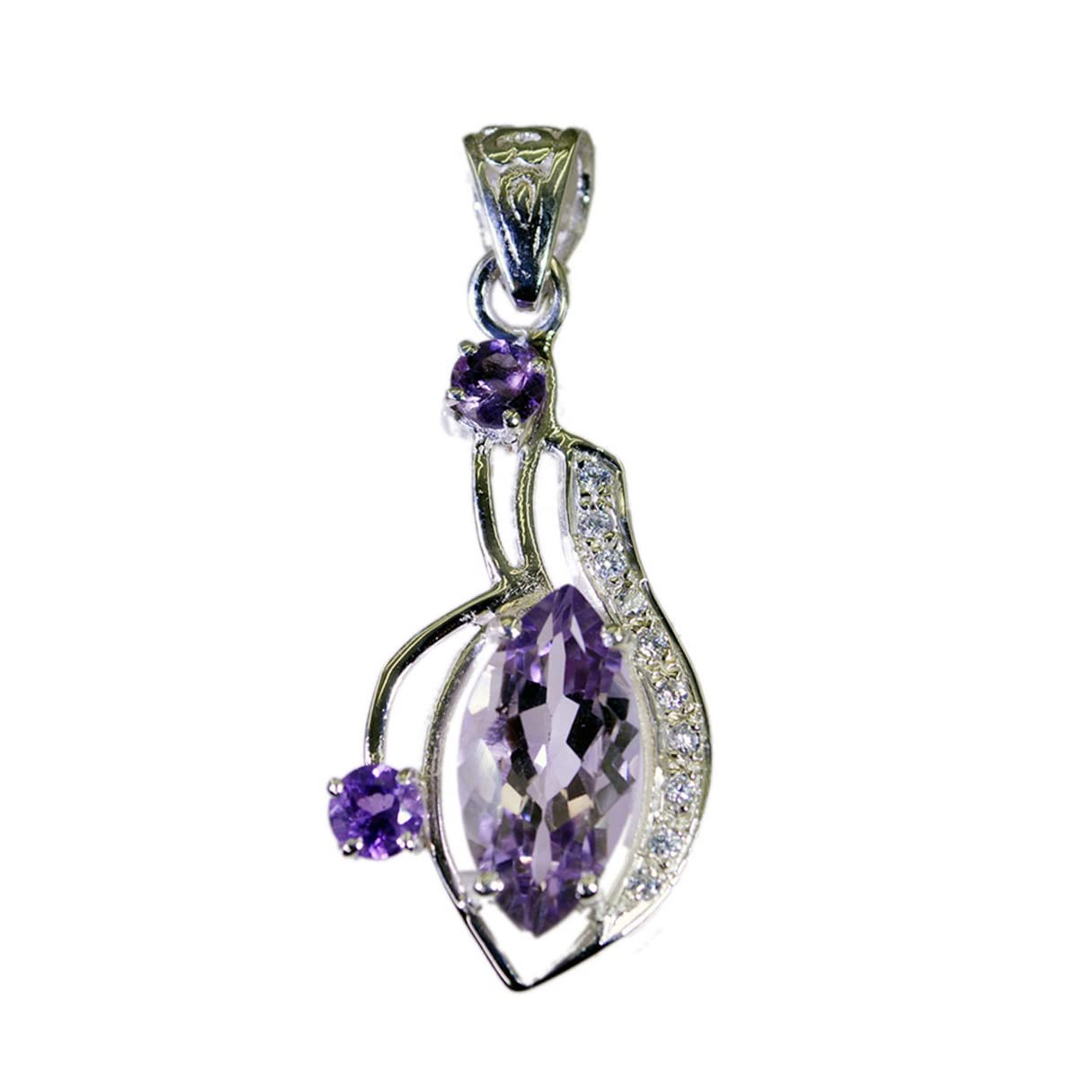 Pendentif en argent améthyste élégant pour sublimer vos tenues de soirée - 5