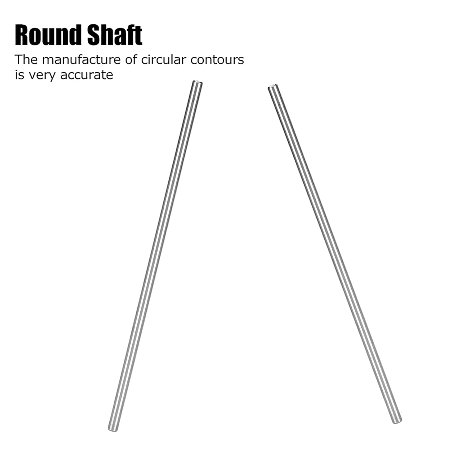 2Pcs Round Shaft,Stainless Steel Round Rod,0.2 x 7.9in Metal Solid Shaft,Metal Rod,for Industry, Metal Working Hobbies, DIY Craft
