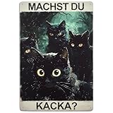 XIAONIU Katze Metallschild Deko Innen Blechschild, Blechschilder Wohnzimmer Retro Bild Badezimmer, Wanddeko Schilde ...