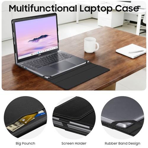 Fintie Protective Case for 14 Inch Acer Chromebook Plus 514 CB514-4HT, ASUS Chromebook Flip CX1 CX1400FKA-AS88F, Samsung Galaxy Chromebook Go (Black) by FINTIE - Used condition - Image 5