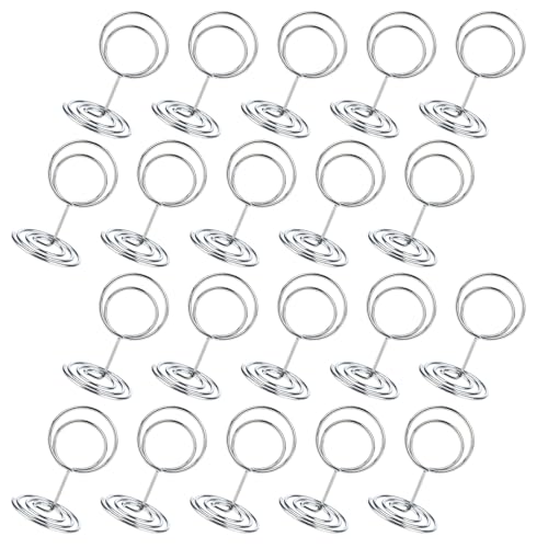 WLLHYF 20 Stück Tischkartenhalter Fotohalter Mini Metall Tischnummernhalter Kartenhalter Tischkartenclips Postkartenhalter Menükartenhalter für Hochzeiten Partys Restaurants Bankette