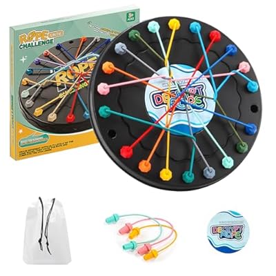 ZHITENG Brainy Knots, Juego de Rompecabezas de Cuerda Juegos de Mesa niños Educativo 2 a 4 Jugadores Strategy Rope Puzzle Juguete Interactivo de Cuerda Retorcida Rope Untangling Board Games | Ya disponible en tu tienda friki favorita! En mundofriki.es!