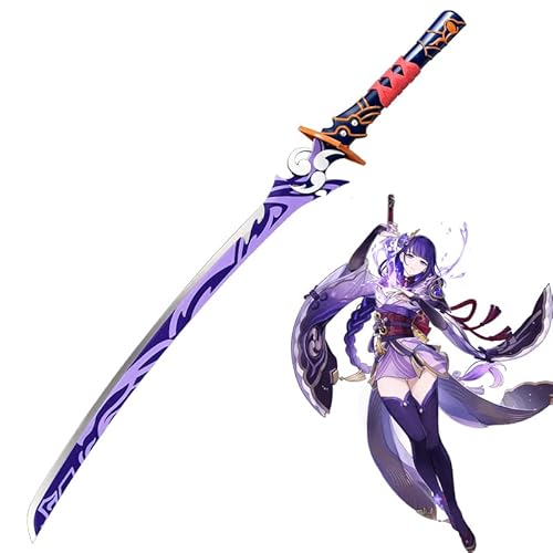 Yongli Sword Genshin Impact miHoYo Game Anime Inazuma Raiden Shogun Kamisato Ayaka Keqing Mistsplitter Reforged Katana Cosplay Replica Carbon Steel Blade Sword (Musou Isshin)