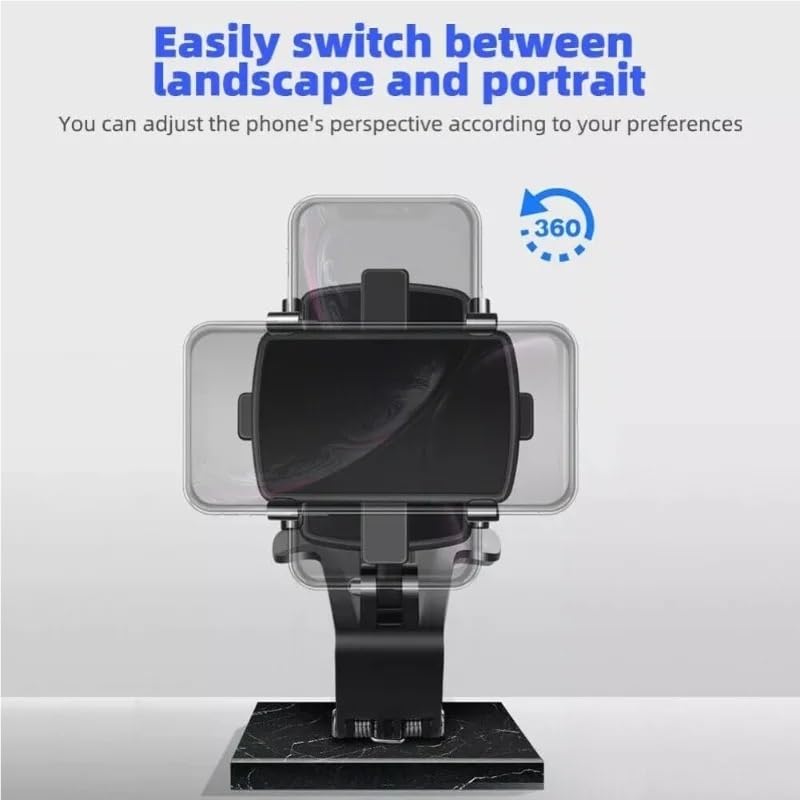 Supporto for telefono, cruscotto universale a 360°, supporto for auto con rotazione a 360 gradi for smartphone da 4 a 7", presa solida e senza ventosa.(1PCS)