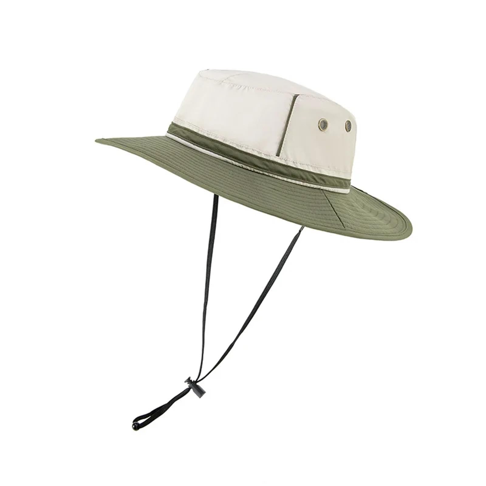 Cappello A Secchiello Cappello da pescatore primavera ed estate asciutto rapidamente Cappello da spiaggia da donna Cappello da sole da uomo di grandi dimensioni 56-58 cm 58-60 cm(White Green,M 56-58CM