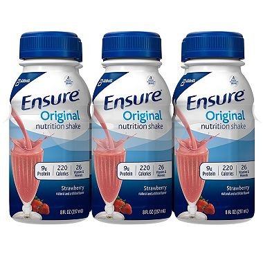 Ensure Plus Therapeutic Nutrition Strawberry Flavor Liquid 8 oz. - 24 pack