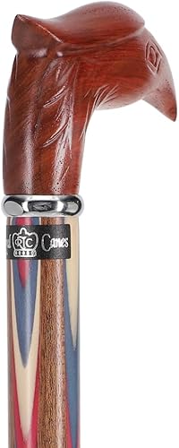 Miniatura 7 de Royal RC Canes Stylish Walking Sticks  Plated Eagle Head Handle Walking Canes with Wood Shaft and Silver Collar  Colorful Cane Best Gift for Men and