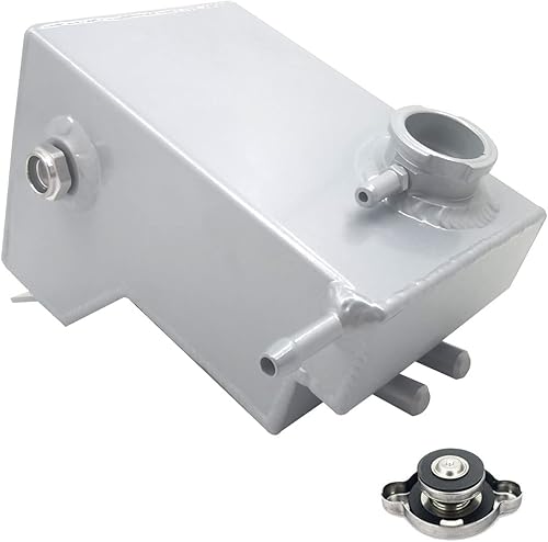 Miniatura 2 de HCHCSPEED Reemplazo del tanque de expansión de depósito de refrigerante de aluminio para Land Rover Discovery 2 TD5 PCF101420 1998-2004 Plata