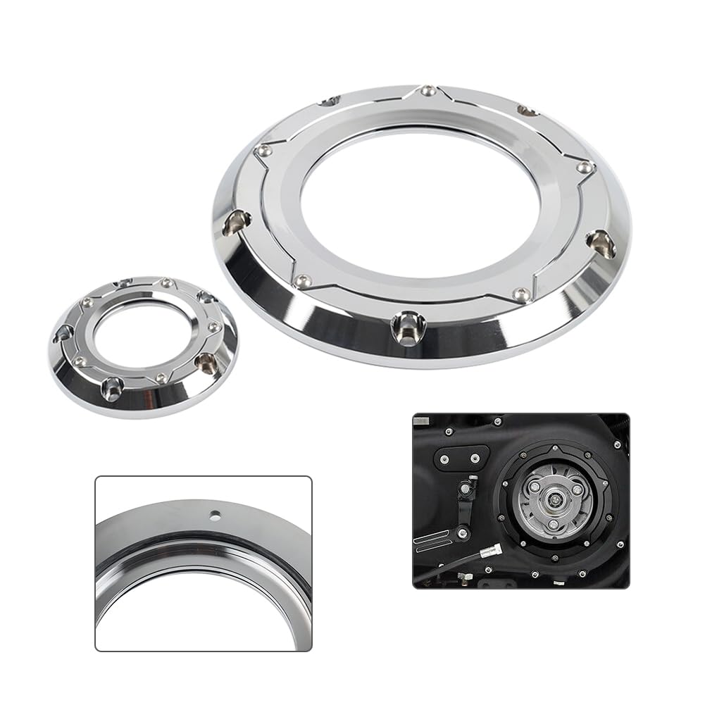 Bacar Derby Timing Cover Trim Timer Aluminium Chrom Für Dyna 1999-2017
