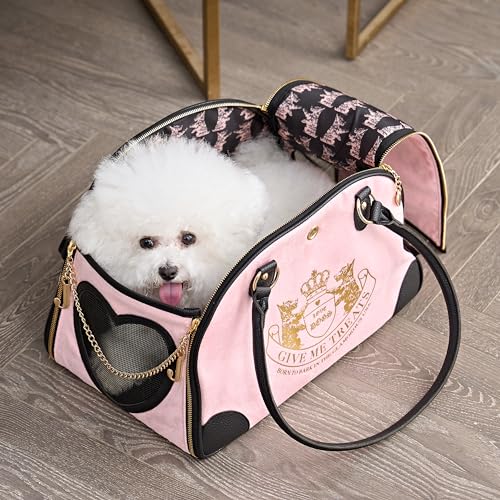Juicy Couture Give Me Treats Pet Carrier - Stylish Pink Travel Bag for Small Dogs and Cats by Juicy Couture - Used condition - Image 4