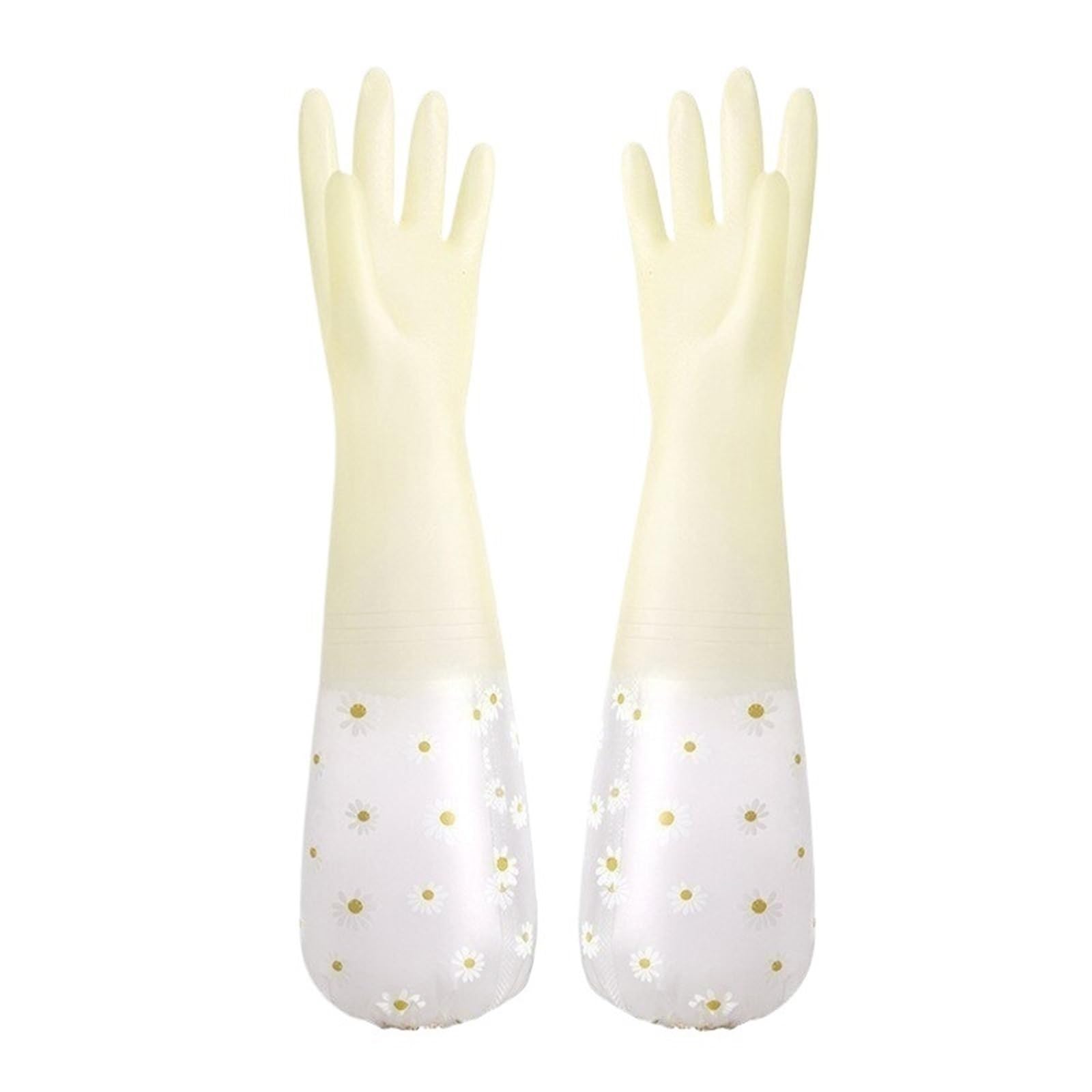 saubere Handschuhe, Wasserdichte Haushaltshandschuhe for Küche, Geschirrspülen und Wäsche(Yellow)