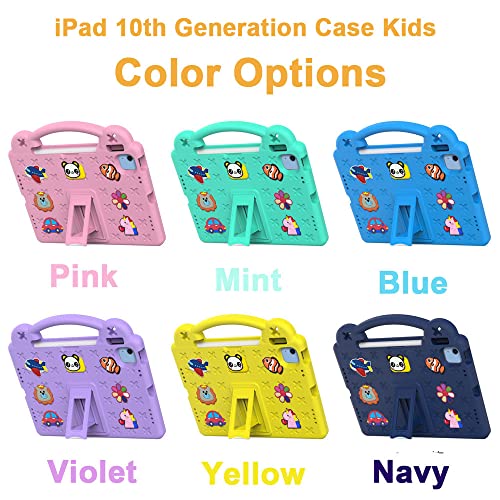Coque iPad 10e génération violet clair avec support pour enfants - 6