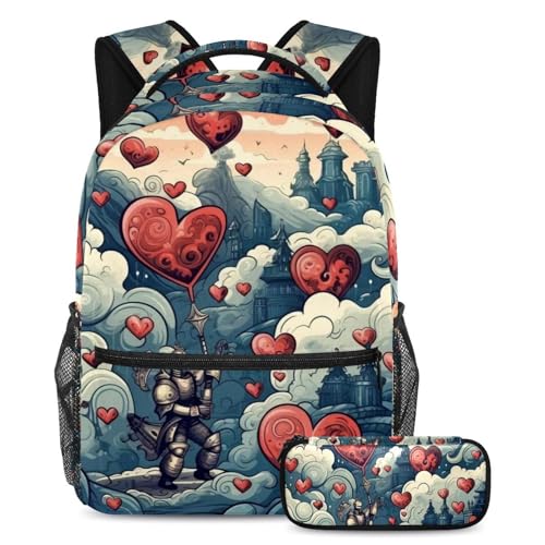 Sac à dos polyvalent imprimé Fight for Red Heart pour les cours