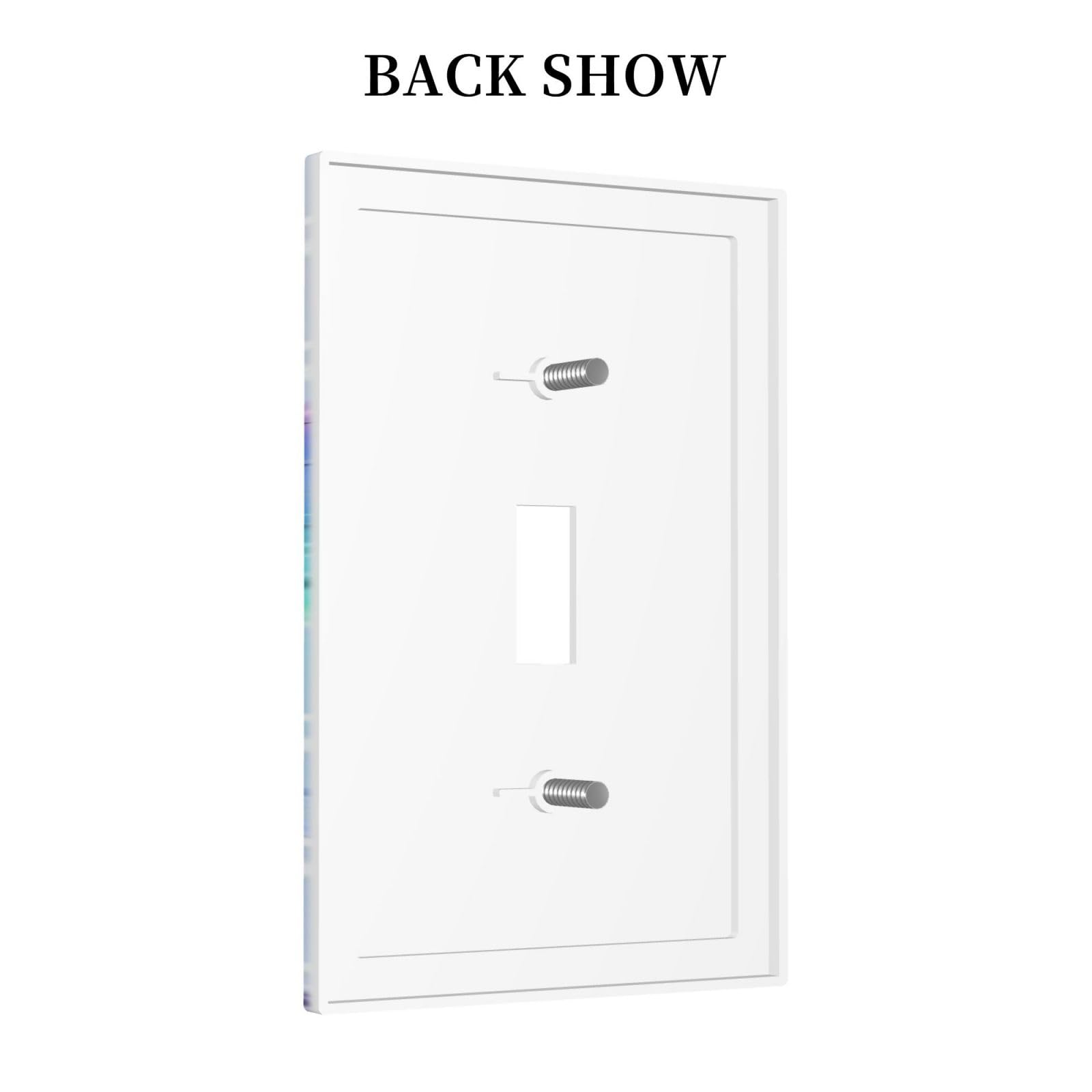 The JIEXUTE Mermaid Scales switch plate cover brings a vibrant ocean theme to standard light switches.