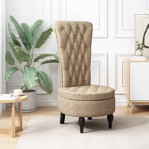 Sophrelle Fauteuil à Pantoufle Gris Clair 56,5 x 70 x 110 cm Simili Daim,Chaises Longues,12.15kg-42020687