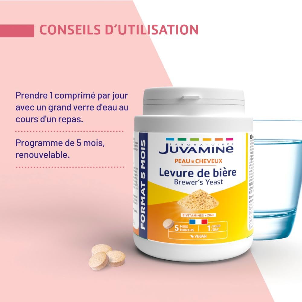 Juvamine Levure De Bière - Maxi Format - Programme 5 Mois - Comprimés - Neuf