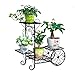 XYJNN Etagere Plantes-Cache Pot sur Pied Pot De Fleur Support De Plante Présentoir Support De Chariot De Jardin Est Parfait pour La Terrasse De Jardin À La Maison (Color : Black)
