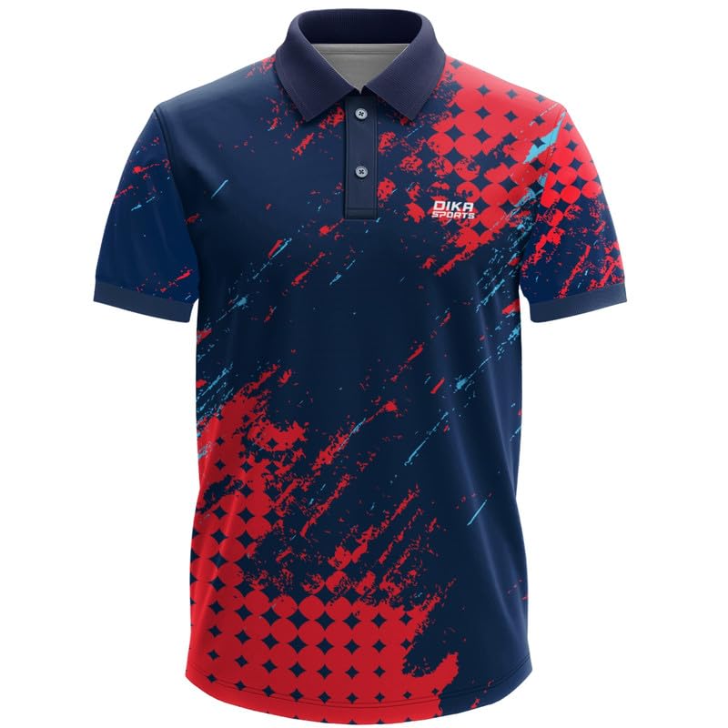 Dika Sports Personalized Sportswear Cricket t-Shirt with Name India t20 Jersey 2024 KidsBlack t Shirt | 2 Year to 5XL Red