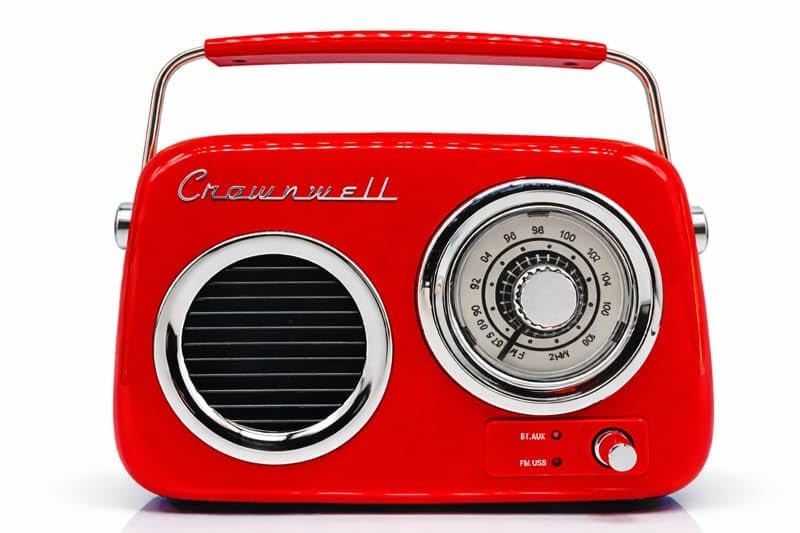 Retro Tasarımlı Bluetooth FM Radyo (Kırmızı)