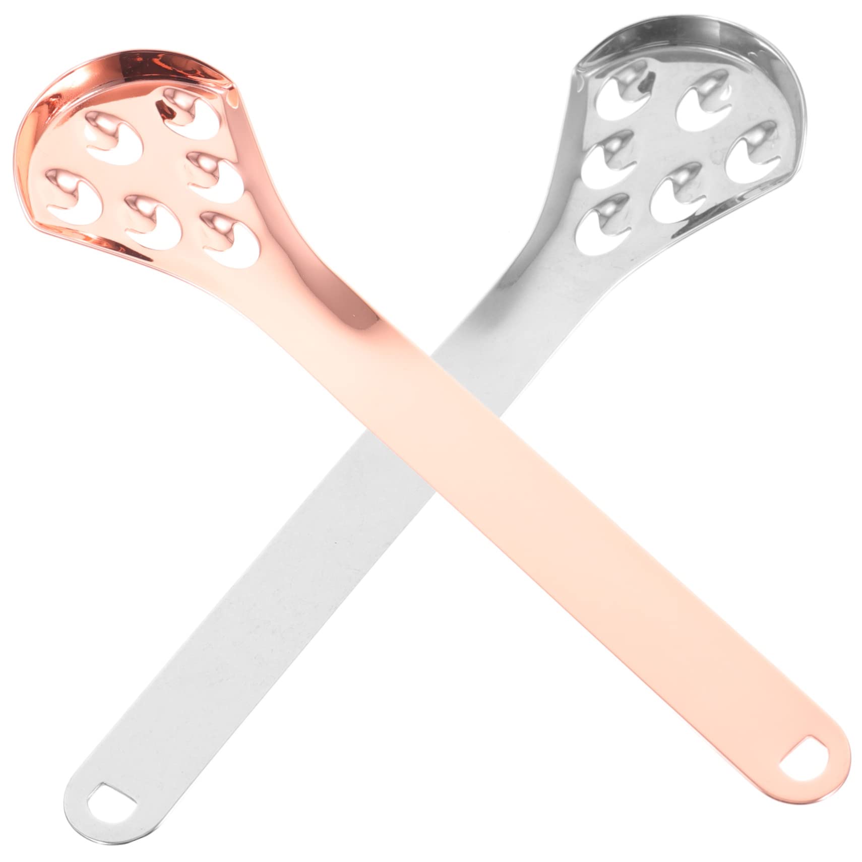 TOVINANNA 2pcs Tongue Scraper Tongue Coating Brush Adults Scrapers Oral Plaque Mouth Gum Scrapper Tongue Tongue Scaper Tongue Cleaners Tongue Scrubber Stainless Steel