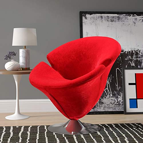 Sillón Plegable Terciopelo Rojo miniatura 3