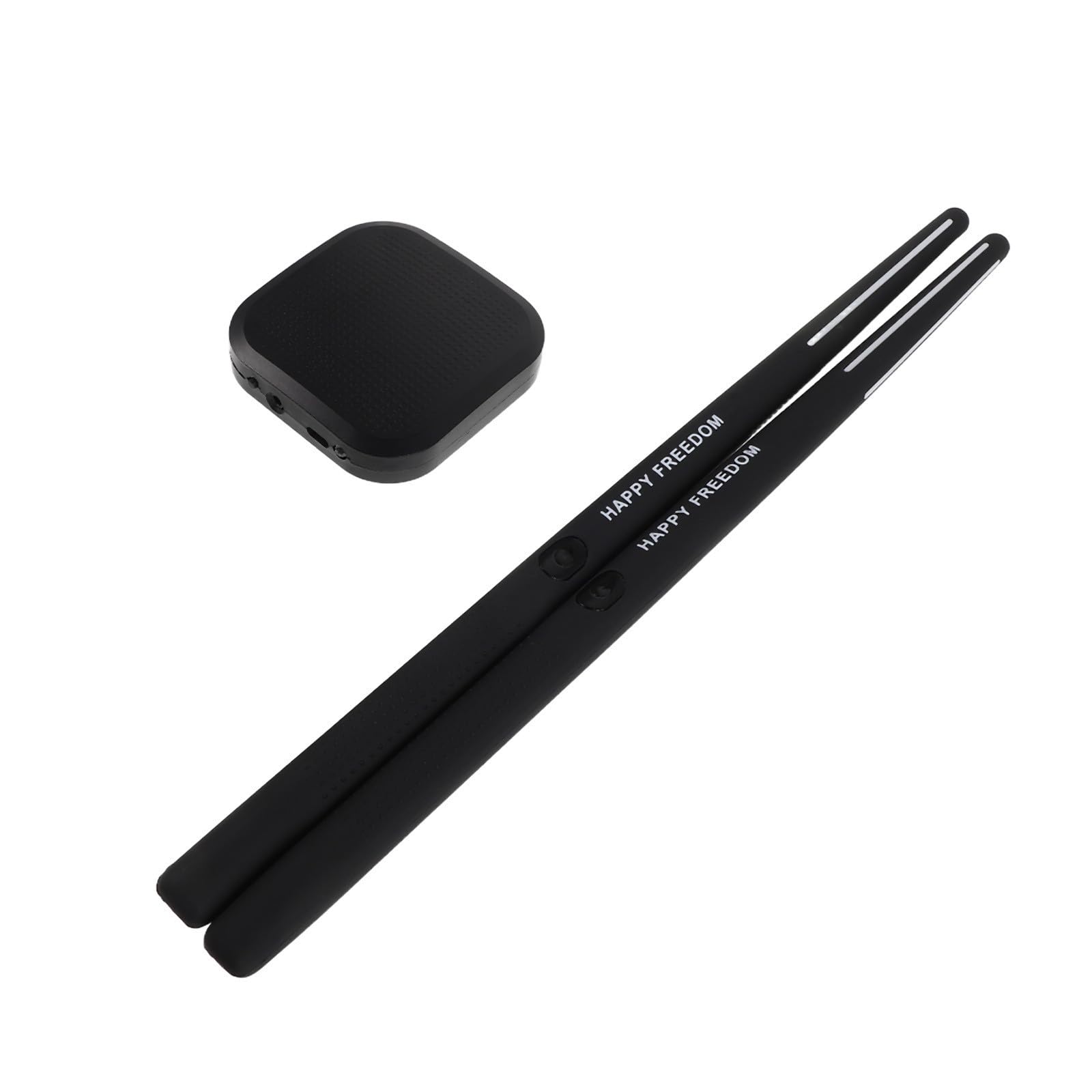 Vaguelly Baguettes de Batterie Noires pour Débutants Adultes et Garçon et Filles, Design Ergonomique Portable, Compatible Universellement, Pratique Silencieuse en Extérieur et Voyage