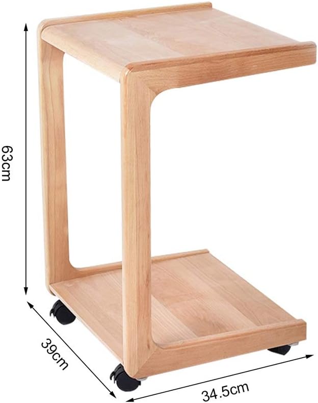 Side Table/End Table,Coffee Table Solid Wood Removable Small with Wheel Sofa Corner Table Modern Small Table Bedroom BedXINYALAMP