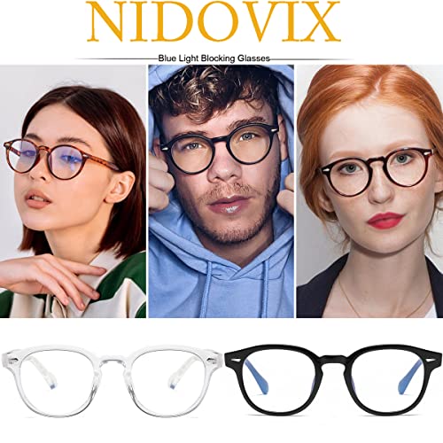 Image of Retro Round Blue Light Blocking Glasses for Men Women, Vintage Frame Non-prescription Computer Reading Eyeglasses