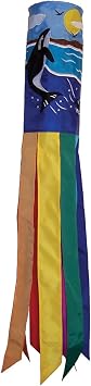 In the Breeze Orca Scene Windsock, 40-Inch,4172