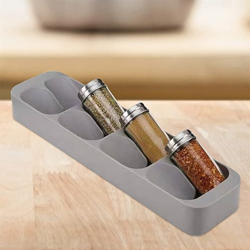 Miniatura 6 de ZHUHW - Caja de almacenamiento para botellas de especias, 8 compartimentos, tarro de especias, organizador de cocina