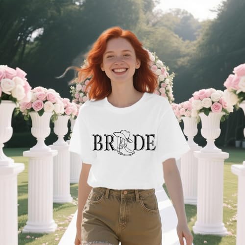 Western Shirts for Women Bride T-Shirt Bachelorette Tee Bridesmaid Tops3
