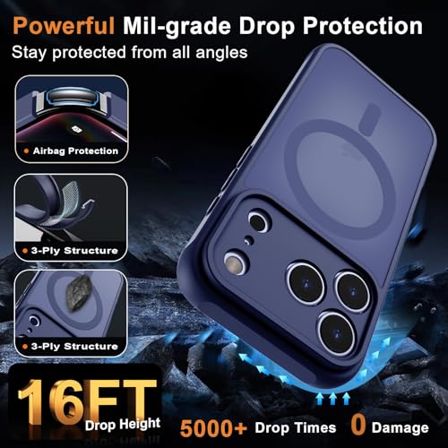 Image of MOCCA Magnetic Shockproof for iPhone 17 Pro Max Case,Deep Blue