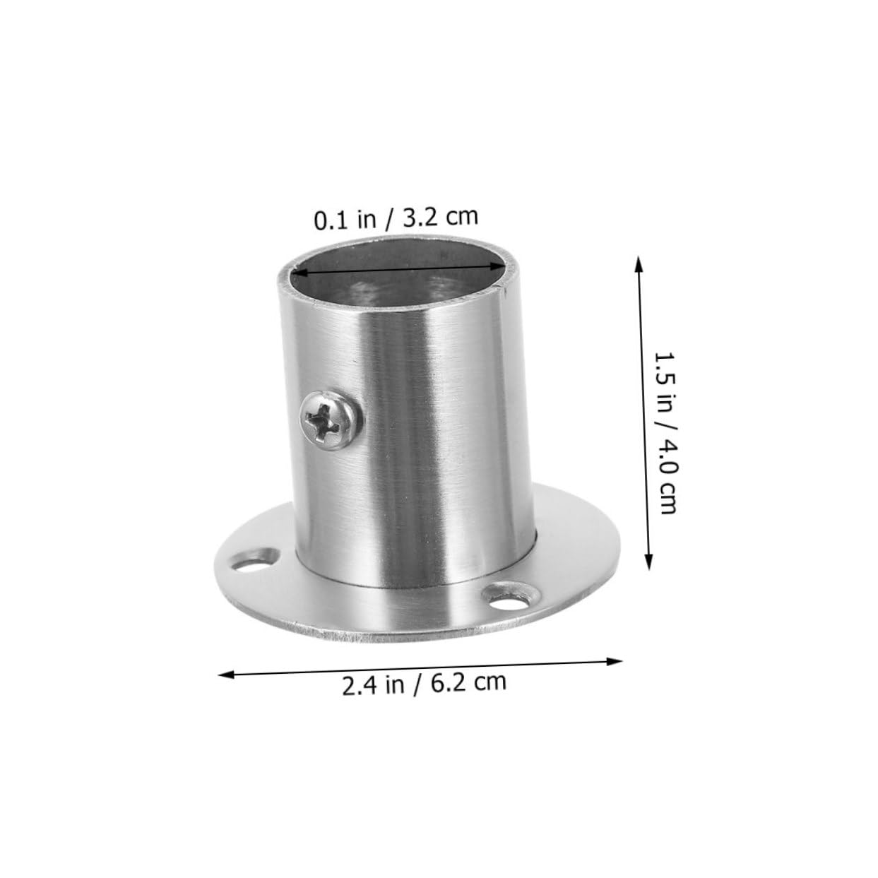 PRETYZOOM 2Pcs Stainless Steel Closet Rod Bracket Shower Rod Holders for Wall Elegant for Bathroom Bedroom and Closet Use