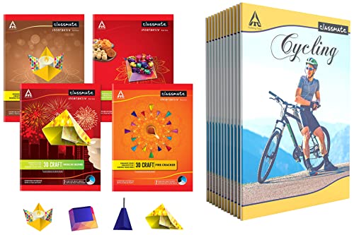 Image of Classmate Long Notebook, Single Line (Pack of 6) 3D Craft Notebooks