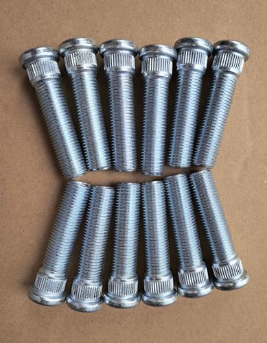SRW - Alloy Wheel Only - Broken Wheel Stud(s) - 2019 Ford Transit 7 WANTONE RACING 12pcs M14x1.5 Wheel Stud 610-004 16mm Knurl, 59.8mm Length Replacement for 2015-2025 Ford Expedition F150, 22-24 Bronco, Lincoln Mark LT Navigator