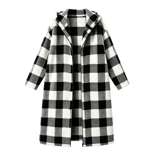 FPMLUXLL Womens Winter Jacket Warm Fleece Flannel Long Hooded Sherpa Jacket - image 7