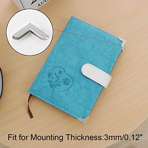 Image of uxcell Box Corner Protectors Vintage Silver Tone Guard Edge Cover Book Scrapbooks Albums Jewelry Box Corner Decor Pack of 10