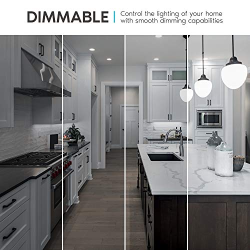 Image of LUXRITE A19 LED Light Bulbs 100 Watt Equivalent Dimmable, 5000K Bright White, 1600 Lumens, Enclosed Fixture Rated, Standard LED Bulbs 13W, Energy Star, E26 Medium Base - Indoor and Outdoor (4 Pack)