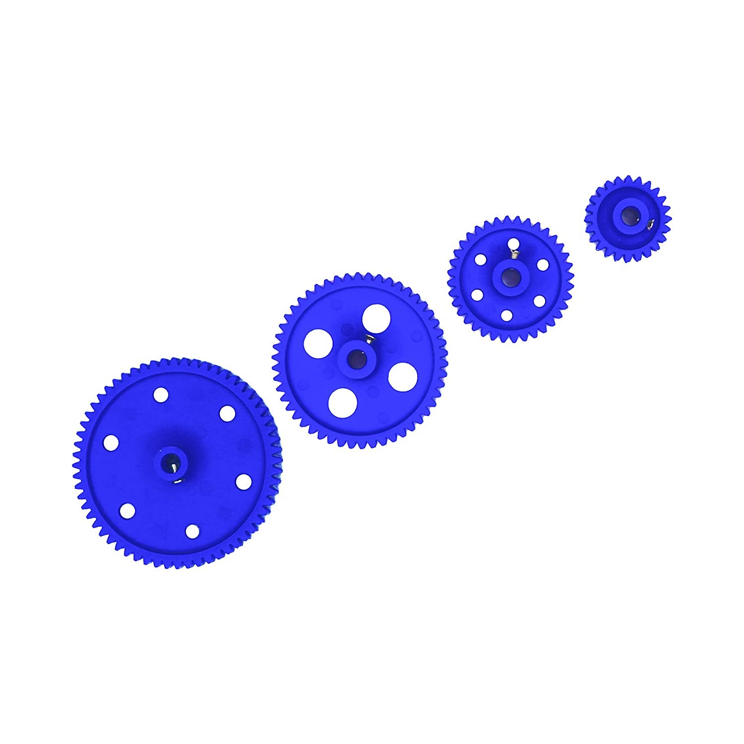 Electronic Spices 4pcs 61 Tooth + 50 Tooth + 36 Tooth +26 Tooth Blue Gear Plastic Wheel (BLUE, 4)-image-31