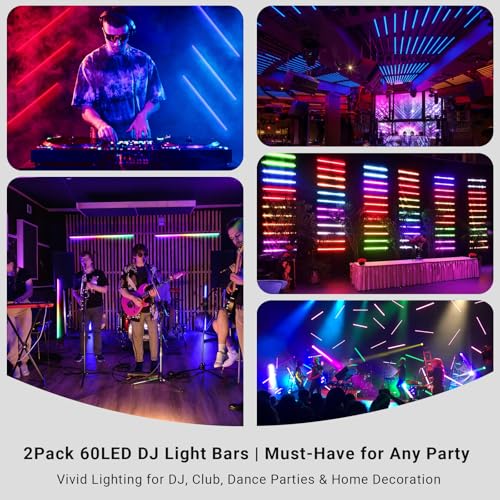 2Pack DJ Light Bars with Stand - 39" RGB Light Bar - Smart APP & Remote Control - Music Sync Timer Setting - Multiple Placement Options Suitable for Party Events Stage Gaming Living Room Decor - Image 8