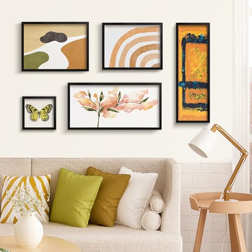 Image of LaVie Home 11x14 Picture Frame Black Set of 10, Display 8x10 with Mat or 11 x 14 Without Mat Picture, Photo Frame Collage for Wall Gallery or Table Deco, Hanging or Tabletop Display
