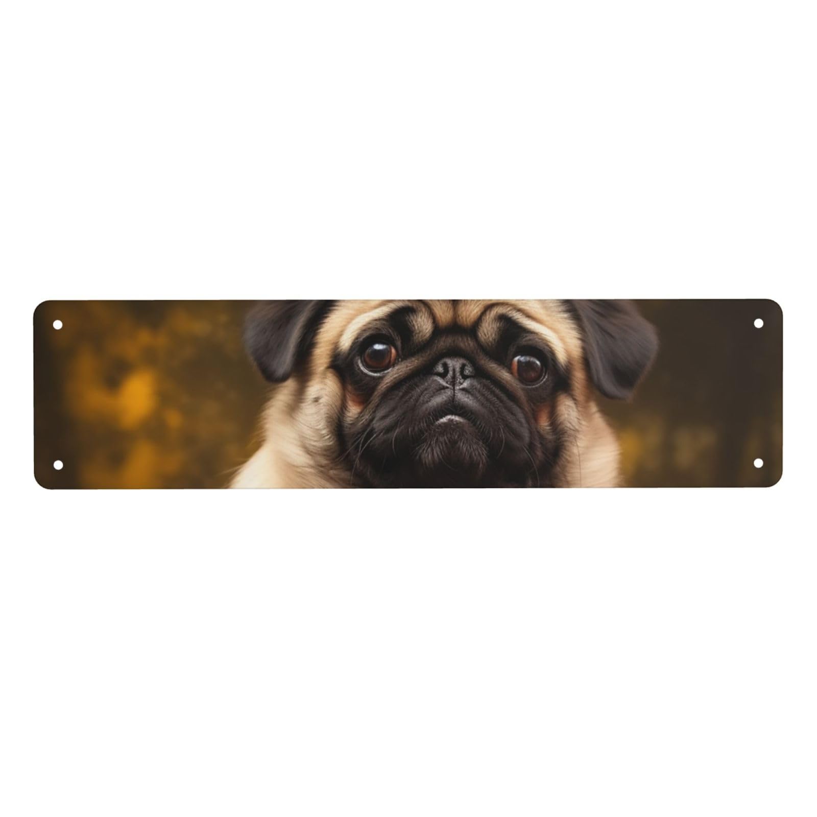 Vintage Metal Tin Signs Retro Garage Signs Stylish Wall Art Plaques for Home Decor Unique Poster 4x16 Inch Pug Dog Metal Sign Outdoor Wall Decorations Gifts