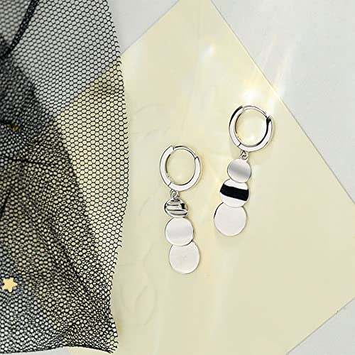 Ball Disc Dangle Hoop Earrings For Women Girls 925 Sterling Silver Cute Tassel Round Circle Charms Drop Dangling Huggie Small Hoops Cartilage Hypoallergenic Nickel Free Boho Birthday Holiday Party Jewelry Gifts #TOP4