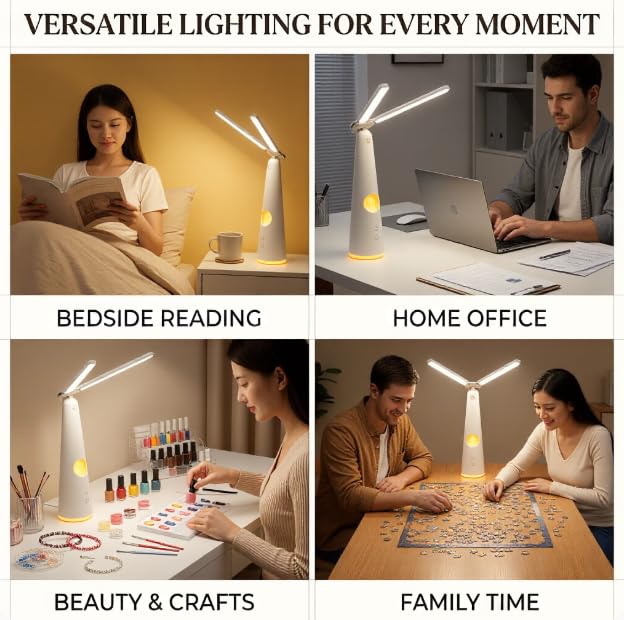 Lampe de bureau rechargeable 3 modes de température de couleur - 7