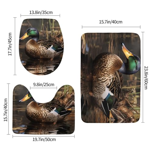 Tapis de salle de bain rectangulaire colvert avec contour WC - 3